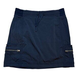 Athleta Black Cargo Skort Drawstring Athletic Skirt Size 2